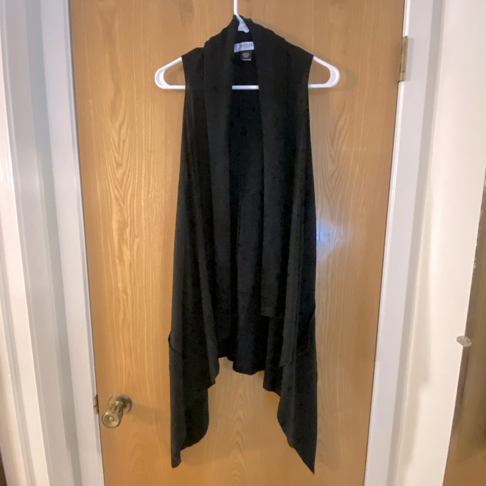 GUESS black long vest